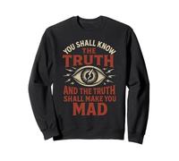 Know The Truth And Go Mad - Citazione della cospirazione del Simbolo dell'occhio Felpa