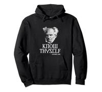 Know Thyself Socrate Descartes Schopenhauer Filosofia Felpa con Cappuccio