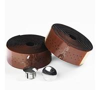 knowing 200cm Cuoio PU Nastro Manubrio della Bicicletta Maniglia, Road Bike Nastro, Wrap con Tappi Manubrio, 2 PCS (Brown)
