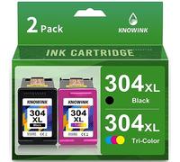 KNOWINK 304XL Cartuccia Compatibile per Cartucce HP 304 Nero e Colore XL Inchiostro per HP Deskjet 3750 2630 3760 3762, HP Envy 5032 5030 5010 Cartucce Stampante(2-Pack)