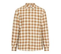 Knowledge Cotton Apparel - Camicia in cotone organico - Loose Fit Checkered Shirt Beige Check per Uomo in Cotone - Taglia S
