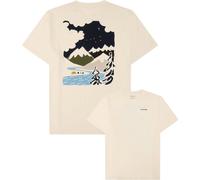 Knowledge Cotton Apparel - T-shirt in cotone biologico - Regenerative Organic Cotton Back Print T-Shirt Egret per Uomo in Cotone - Taglia M - Bianco