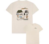 Knowledge Cotton Apparel - T-shirt in cotone biologico - Regenerative Organic Cotton Back Print T-Shirt Egret per Uomo in Cotone - Taglia L - Bianco