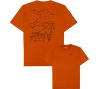 Knowledge Cotton Apparel - T-shirt in cotone biologico - Regenerative Organic Cotton Back Print T-Shirt Pumpkin Spice per Uomo in Cotone - Taglia L - Arancione