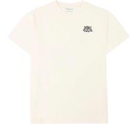 Knowledge Cotton Apparel - T-shirt in cotone biologico - Regenerative Organic Cotton Chest Embroidery T-Shirt Egret per Uomo in Cotone - Taglia L - Bianco