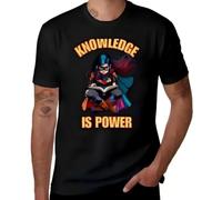 Knowledge IS Power, Girl Power T-Shirt 100 Percent Cotton Designer Men's Short Sleeves