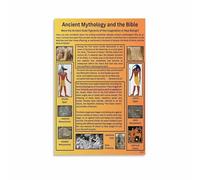 Knowledge Wall Art Poster Comparative Chart of Ancient Mythology and Historical Texts Canvas Print for Home Decor(Unframed,12X18inch(30X45cm))