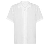 KnowledgeCotton Apparel - Box S/S Linen Shirt - Camicia M bianco
