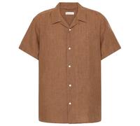 KnowledgeCotton Apparel - Box S/S Linen Shirt - Camicia S marrone