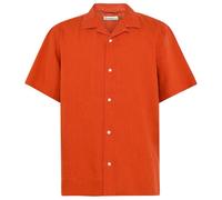 KnowledgeCotton Apparel - Box S/S Linen Shirt - Camicia XL rosso