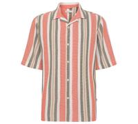 KnowledgeCotton Apparel - Box S/S Striped Cotton Shirt - Camicia S fuchsia