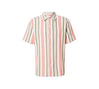 KnowledgeCotton Apparel - Box S/S Striped Cotton Shirt - Camicia XL fuchsia