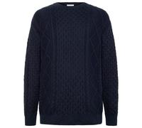 KnowledgeCotton Apparel - Cotton Cable Crew Neck - Pullover di lana L blu