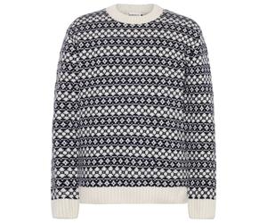 KnowledgeCotton Apparel - Fair Isle Crew Neck Lambswool Knit - Pullover di lana S grigio