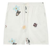 KnowledgeCotton Apparel - Fig Loose with Embroidery Shorts - Pantaloncini M bianco