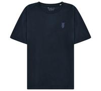 KnowledgeCotton Apparel - Regenerative Organic Cotton Chest Embroidery - T-shirt M blu