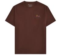KnowledgeCotton Apparel - Regenerative Organic Cotton Chest Print T-Shirt - T-shirt XL marrone