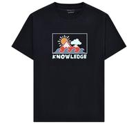 KnowledgeCotton Apparel - Regenerative Organic Cotton Front Print T-Shirt - T-shirt L nero