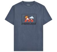 KnowledgeCotton Apparel - Regenerative Organic Cotton Front Print T-Shirt - T-shirt XL blu