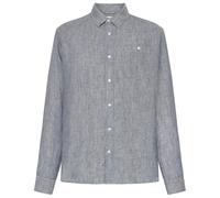 Camicetta a maniche lunghe regolare in lino KnowledgeCotton Apparel Bleu L