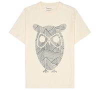 KnowledgeCotton Apparel - Regular Mountain OWL Printed - T-shirt XXL bianco