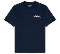 KnowledgeCotton Apparel - Regular S/S Heavy Single Printed - T-shirt XL blu