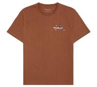 KnowledgeCotton Apparel - Regular S/S Heavy Single Printed - T-shirt XL marrone