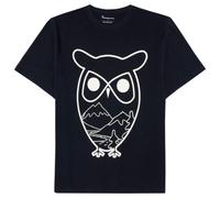 KnowledgeCotton Apparel - Single Jersey Big Owl MTN Print - T-shirt XL nero/blu