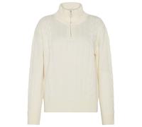 KnowledgeCotton Apparel - Women's M. 1/2 Zip High Neck Cable - Pullover di lana XL beige