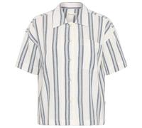KnowledgeCotton Apparel - Women's Striped S/S Shirt - Camicetta XL bianco/grigio