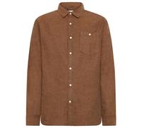 KnowledgeCotton Apparel - Zig-Zag Twill Structure Shirt - Camicia L marrone