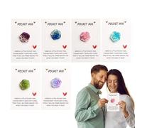 Knowlife Biglietti Abbraccio Tascabile | Calda Carezza Card Cuore Fiori | Ricordo Romantico 6 Pezzi con Messaggio Ispirazionale per Coppie, Incoraggiamento, Compleanno, Amici, San e