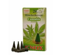 Knox 013400 - Coni di incenso Cannabis, 24 pezzi, relax, Natale, coni di incenso