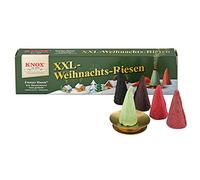KNOX 69 071598 Xxl - Coni di incenso giganti di Natale, con 1 bicchiere incandescente, 5 pezzi, multicolore, 30 x 30 x 30 cm
