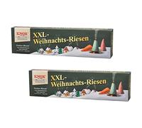 KNOX - Candele natalizie XXL, giganti, con ciotola porta candela, prodotto in Germania, pacco da 2 confezioni.