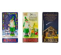 KNOX Coni di incenso - Set di 3 profumi: profumo di Natale, miscela, santi tre re - Quantità: 72 - Made in Germany