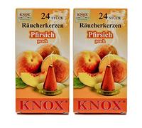 Knox Set di 2 coni di incenso, pesca, quantità: 48 pezzi, made in Germany