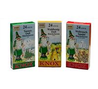 KNOX Set di 3 coni di incenso "Wald" - Profumi: abete + sandalo + miele di bosco - Taglia: M - 72 pezzi - Made in Germany
