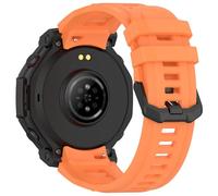 KNOXS Cinturino Compatibile con Amazfit T-Rex3 Pro Quick-Fit Watch Band, Ricambio in Morbido Silicone Regolabile Braccialetto Colori Multipli Cinturino (Arancione)