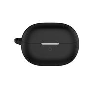 KNOXS Cover Compatibile con Huawei FreeBuds Pro 5, Cover Protettiva in Morbido Finitura opaca Silicone Antiurto con Moschettone (Nero)