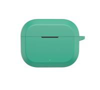 KNOXS Cover Compatibile con Oneplus Buds 3V, Cover Protettiva in Morbido Finitura opaca Silicone Antiurto con Moschettone (Verde)