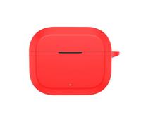 KNOXS Cover Compatibile con Oneplus Nord buds 3R, Cover Protettiva in Morbido Finitura opaca Silicone Antiurto con Moschettone (Rosso)