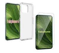 KNOXS Cover per Fairphone 6 e 1 Pezzi Pellicola Vetro Temperato,[Anti-Yellow Tech], Antiurto Luce Morbida TPU, Custodia Compatibile con Fairphone 6 Cover (Trasparente)