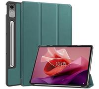 KNOXS Edizione Premium Cover Custodia Compatibile con Lenovo Tab P12, Case Protettiva Case con Auto Svegliati per Flip Copertina Smart Case Cover Lenovo Tab P12 12.7 Pollici 2023 (Verde scuro)