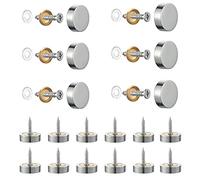 Knpwer 20 set di viti decorative per specchi, viti ornamentali da 14mm in acciaio inossidabile con cappuccio, viti decorative lucidate a specchio per specchi, decorazione in legno, cromo (argento)