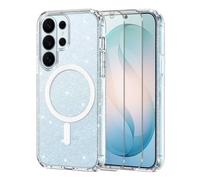 Knrlqim Cover per Samsung Galaxy S26 Ultra con MagSafe, Brillantini | Custodia Magnetica Trasparente TPU, 2x Vetro Temperato, Antiurto Antigraffio, Glitzer Case per Samsung S26 Ultra, Anti-Giallo