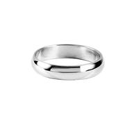 KnSam Anello in oro bianco 750 18 carati, anello classico per partner, Au750, gioielli in vero oro, misura 47-65, Oro bianco 9 carati (375), Senza ciconia