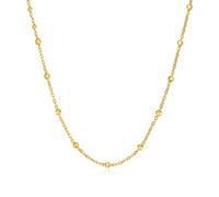 KnSam Collana da donna in oro giallo 9 K/14 K/18 carati, solitario, elegante, classico, da donna, oro Au 375/585/750, senza nichel, 40 cm, oro 9 K, Senza zirconi