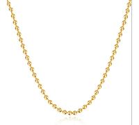 KnSam Collana da donna in vero oro 750 18 K, con ciondolo a forma di clavicle, Oro giallo 18 carati (750), Senza zirconi