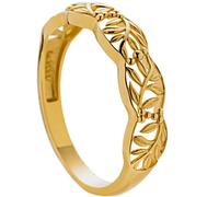 KnSam Coppia di anelli in oro 18 carati, con foglia cava, anelli dell'amicizia Au 750, oro, misura 47-65, Oro giallo 9 carati (375), Diamante Senza zirconi Diamante